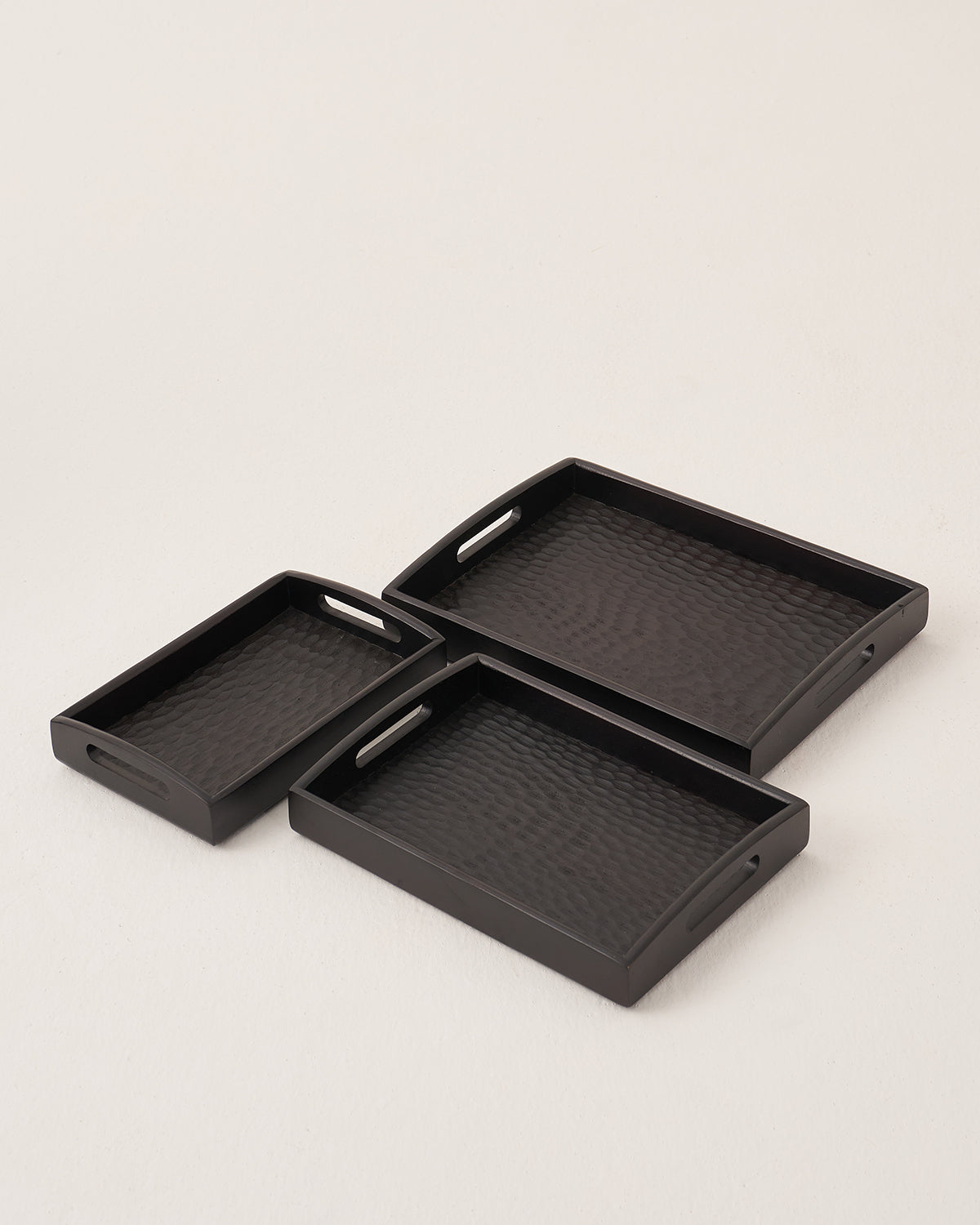 Etched Wooden Tray - Set of 3